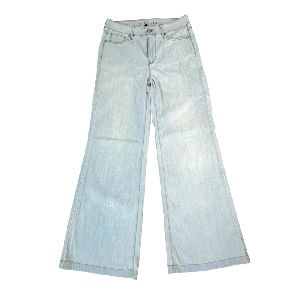 White House Black Market Blue Flare Wide Leg Jeans